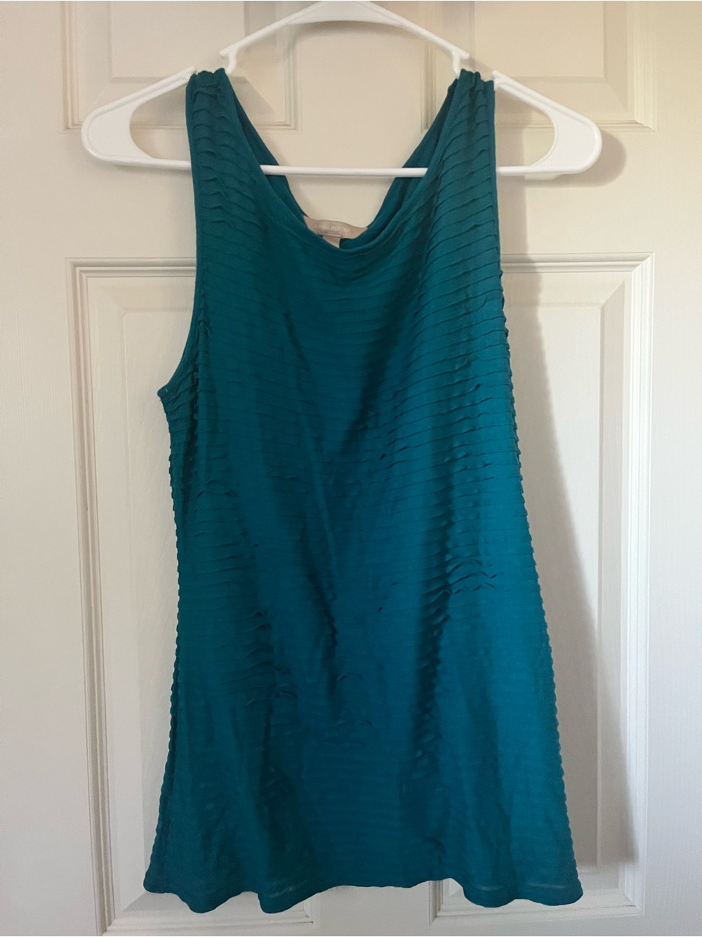 banana republic women’s teal textured sleeveless tunic tank